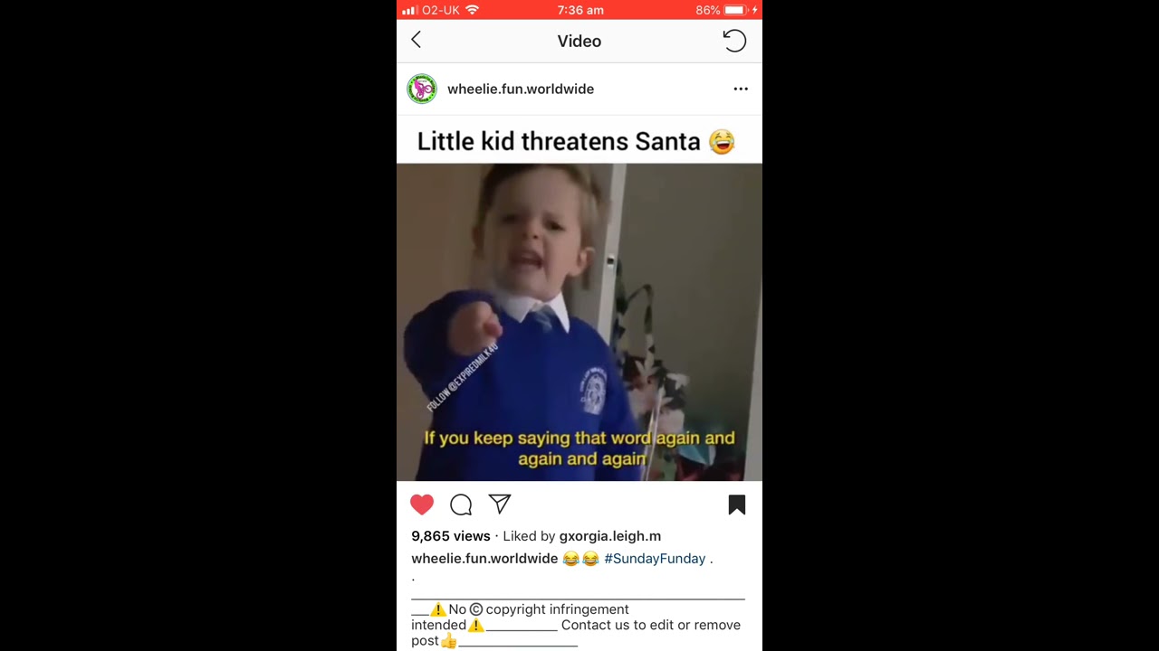 Little Boy Threatens Santa 