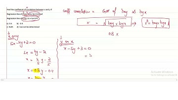 Finding Coefficient of Correlation by line of bxy and byx  (QMT Chapter 13)
