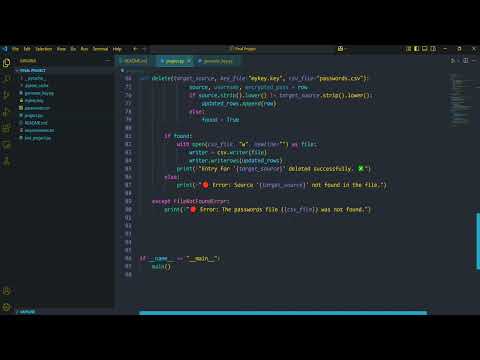 CS50P Final Project: Password Management Tool