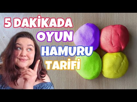 OYUN HAMURU TARİFİ | 4 Malzemeyle 5 Dakikada Ekonomik ve Doğal Oyun Hamuru | reyforchildren