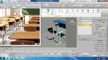 Tutorial on Modeling texturing and Lighting a class room in 3dsmax using Vray ( Part 2)