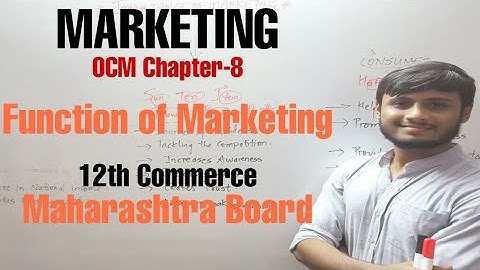 Functions of Market | Marketing | OCM Chapter-8 | 12th Com | Maharashtra Board | Young Minds Academy