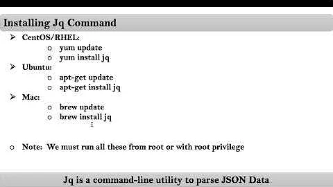 Jq Command Tutorials | Video-4 | Installation and Jq Command Usage Help | By NarendraP