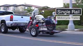 Single Rail Motorcycle Trailer- Stand Out from the crowd- Tows up to 1000 lbs