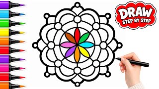 EASY Mandala Drawing for Beginners | Easy & Beautiful Mandala Design Step by Step