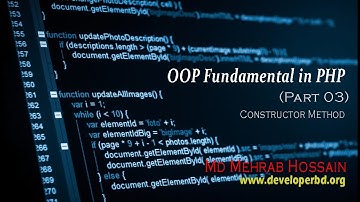 Module 03 : OOP PHP (constructor method )