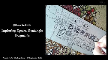 #DrawWithMe - Exploring square #Zentangle Fragments