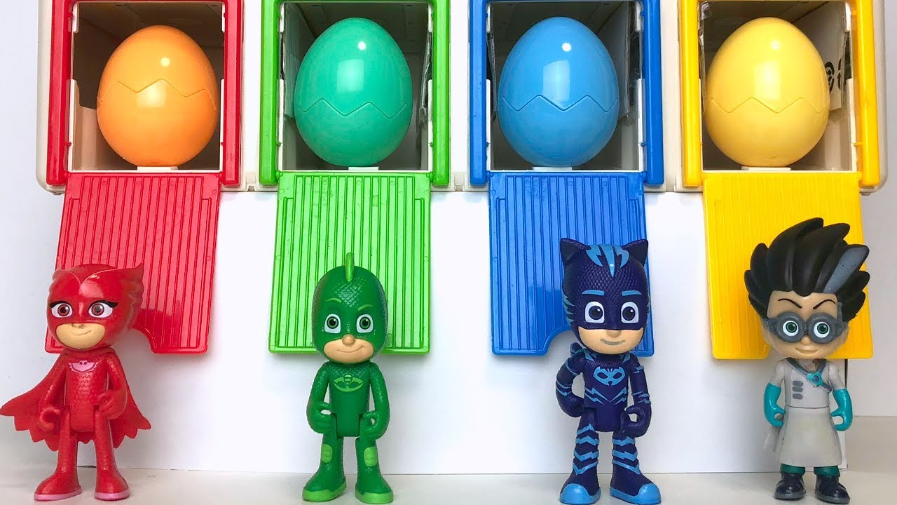 Learn Colors Tayo Garage Pj Masks Slime and Surprise Eggs Learn Colors Tayo Garage Pj Masks Slime and Surprise Eggs
