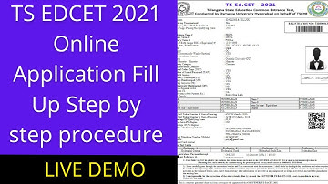 How to apply for TS EDCET 2021 || How to fill TS EDCET 2021 online application form