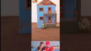 Tiny construction.BUILDING A DREAM MANSION WITH MINI BRICKS?#minibricks#bricklaying#minihouse