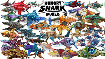 Hungry Shark World - All 29 SHARKS UNLOCKED 2019 & ROBO SHARK | Android Gameplay [FHD]