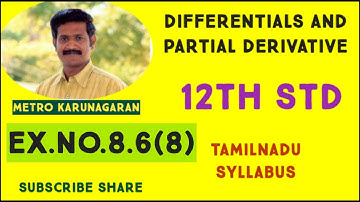 12th Std Maths Ex.8.6(8) Let z(x,y)= x^3-3x^2y^3 where x= se^t, y= se^t find z