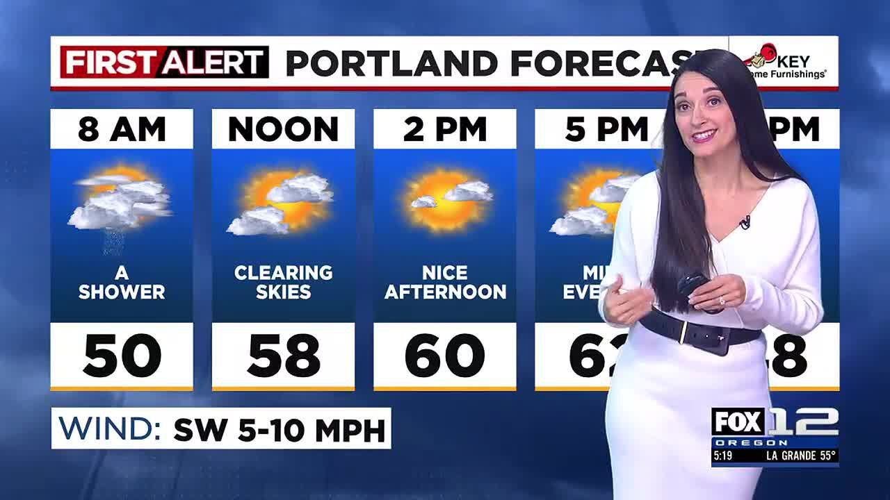 First Alert Monday morning FOX 12 weather forecast (4/8) - YouTube