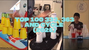 Sport Stacking: Top 100 333, 363 and Cycle (2025)