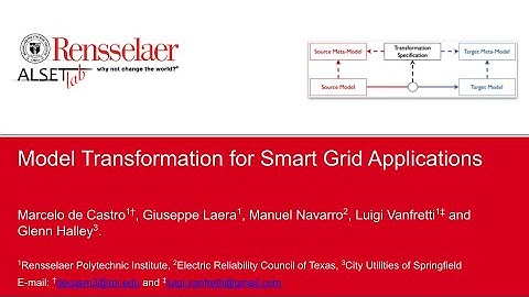 Model Transformation for Smart Grid Applications - Presented at MODPROD 2022