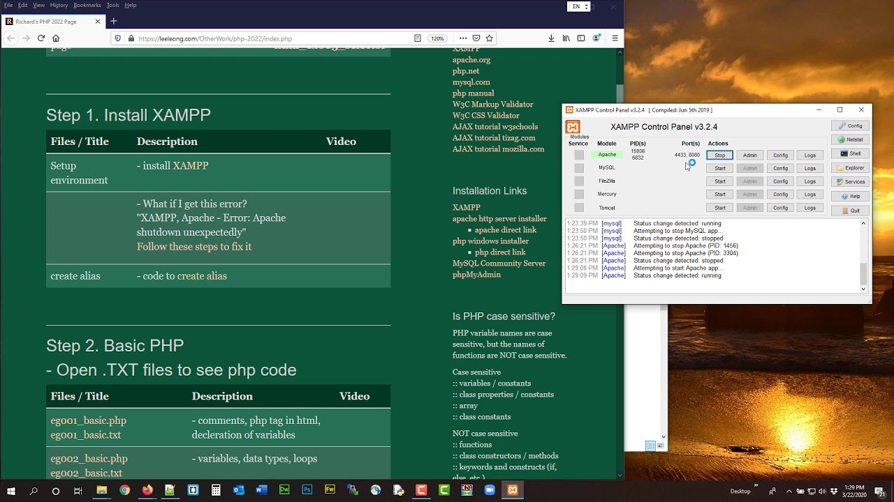 Tutorial php 2022 - 003 xampp installation 3 - YouTube