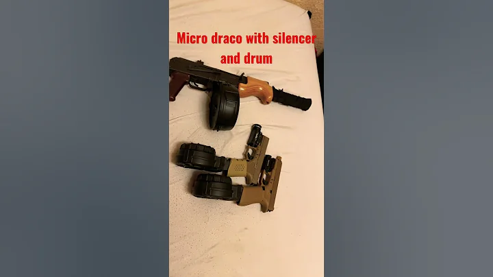 MICRO DRACO WITH DRUM AND SILENCER 🫣#legallydangerous #gun #shorts #trending #ak47 #glock #p80