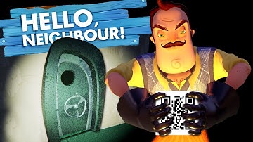FULL QR CODE, SECRET BASEMENT DOOR and 4th FLOOR - Hello Neighbor Alpha 3 Gameplay