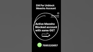 How To Unblock Permanent Meesho Account With same GST Contact Number : 7895320857  #meesho #supplier