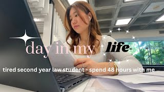 UNI VLOG *intense*  13 hrs study, library, simple makeup routine, staying productive etc.