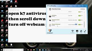 how to unblock webcam from k7 antivirus screenshot 4