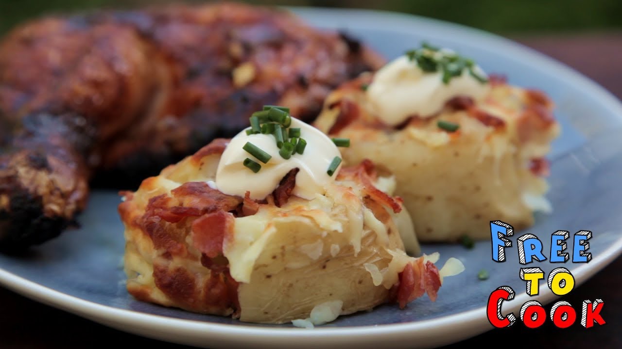 How to Cook Cheese and Bacon Baked Potatoes - YouTube