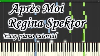 Après Moi - Regina Spektor - Very easy and simple piano tutorial synthesia cover