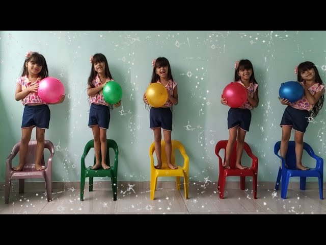 Five Little Babies Sitting on the Chairs 5 little Monkeys Jumping on the bed Nursery Rhyme Songs class=