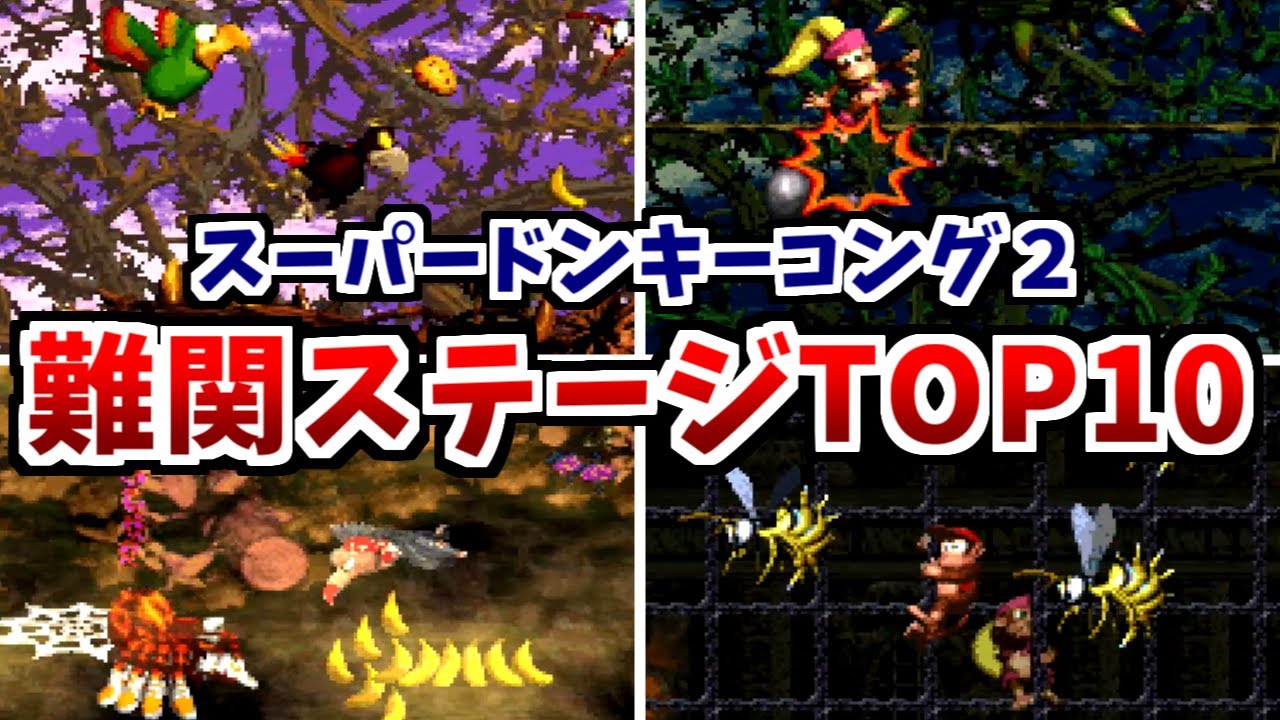 【スーパードンキーコング２】難関コース　ランキングTOP10