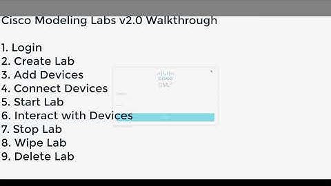 Cisco Modeling Labs v2.0 Walkthrough