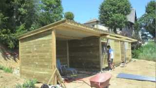 Building horse stables  time lapse