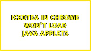 Icedtea in Chrome won't load java applets