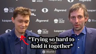 Grischuk: "I might need a psychiatric test." (Andrey trying not to laugh)