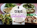 5 Cenas Saludables | Muy Rápidas Con Pocos Ingredientes | Erika Blop