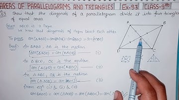 Areas of parallelograms and triangles / class-9th/ ch-9/ Ex-9.3( Q-3)/ by NPK maths classes