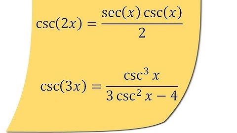 Express csc(2x) & csc(3x) in terms of csc(x) & sec(x)