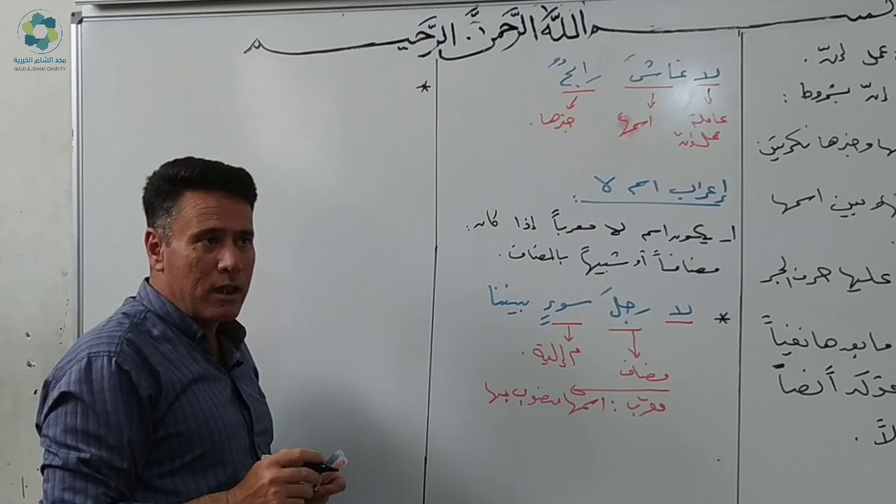 درس في مادةاللغةالعربية قواعد ( لا النافية للجنس العاملة عمل إن) لطلاب الثالث الثانوي الأدبي والعلمي