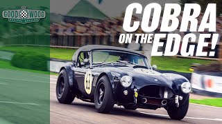 Wild AC Cobra inlap at Goodwood Revival