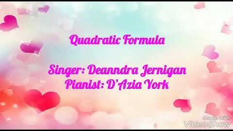 Quadratic Formula- (2017-2018) Algebra project.