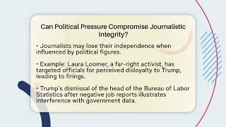 Can Political Pressure Compromise Journalistic Integrity? | Journalism Explained News