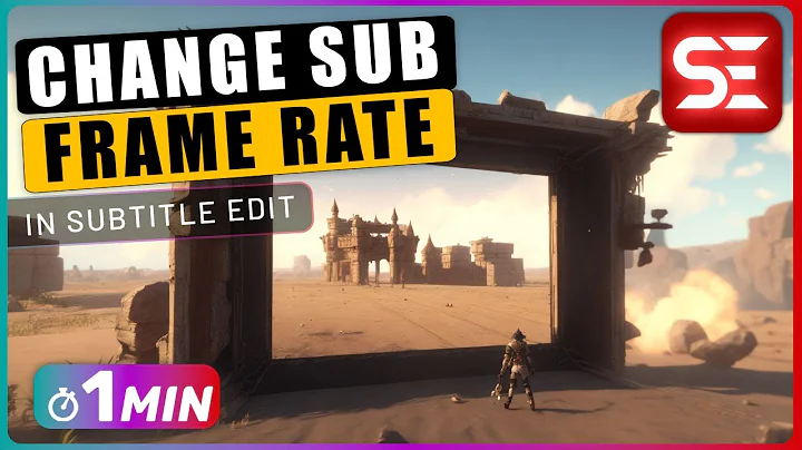 How to Change Subtitles Timecodes to FRAME RATE in Subtitle Edit
