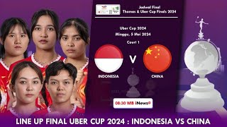 Line Up Indonesia Vs China Final Uber Cup 2024. Ganda Putri Dirombak Total #thomasubercup2024 by Ngapak Vlog 17,668 views 9 days ago 2 minutes, 4 seconds