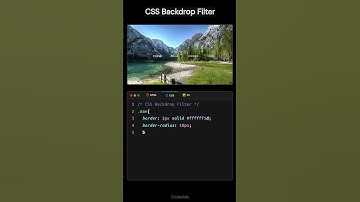 CSS Backdrop Filter 🤩🤩🤩