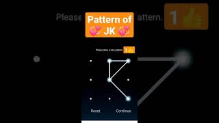pattern of JK love.💞💞💞.#lockscreen #pattern