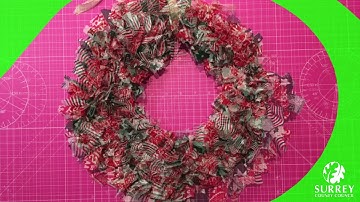 Surrey Libraries Christmas Craft Session - Rag Wreath