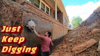 Installing Foundation Drain Around 60 Year Old House (Part 2)