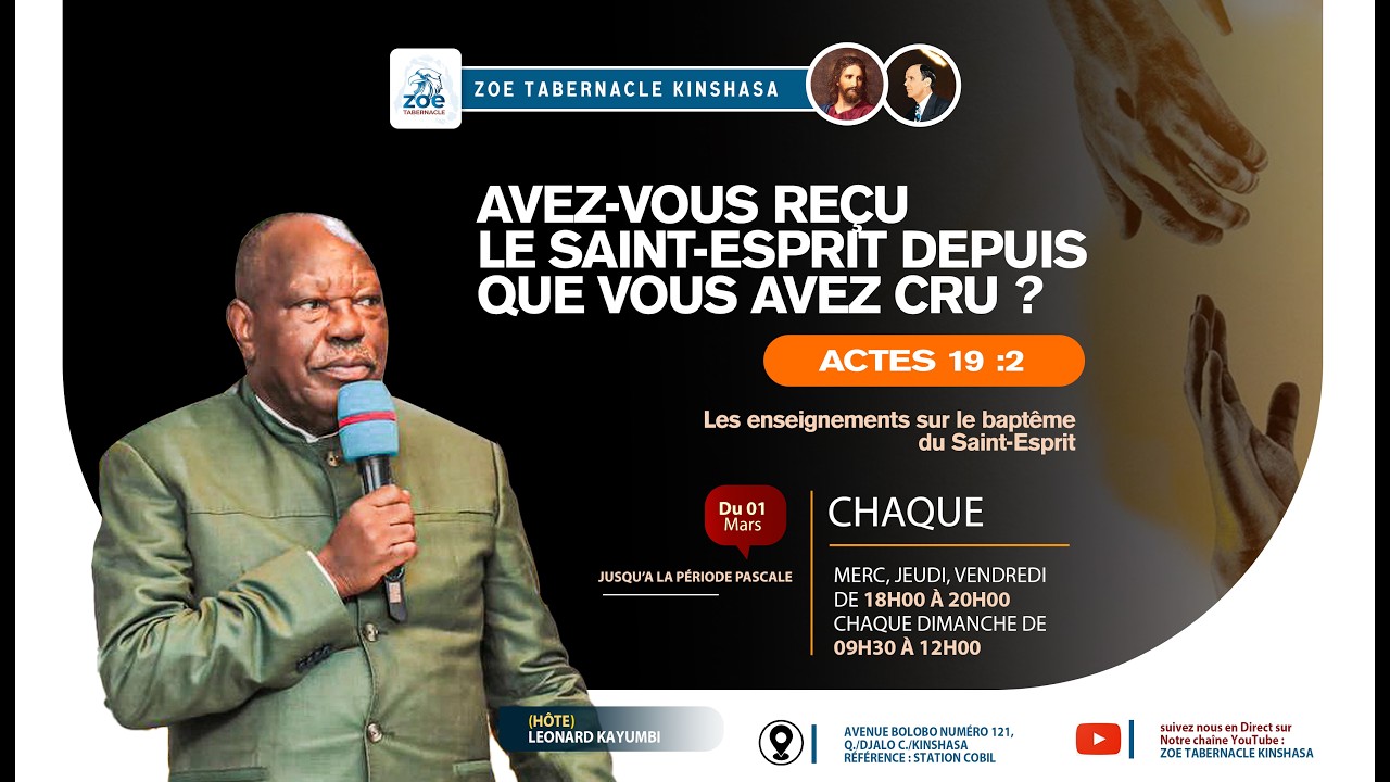 Culte du Vend 06.03.2026| Les Enseignements Sur Le Baptême du Saint-Esprit P4| Past Léonard K.|ZTK