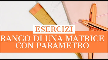 RANK OF A MATRIX WITH PARAMETER - Linear Algebra
