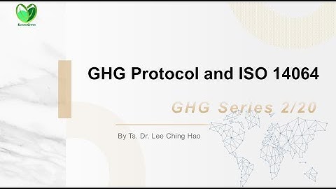 GHG Series 2/20: GHG Protocol and ISO 14064