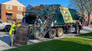 Broadview Spring Cleanup: New & Old Mack McNeilus Rear Loader Garbage Trucks